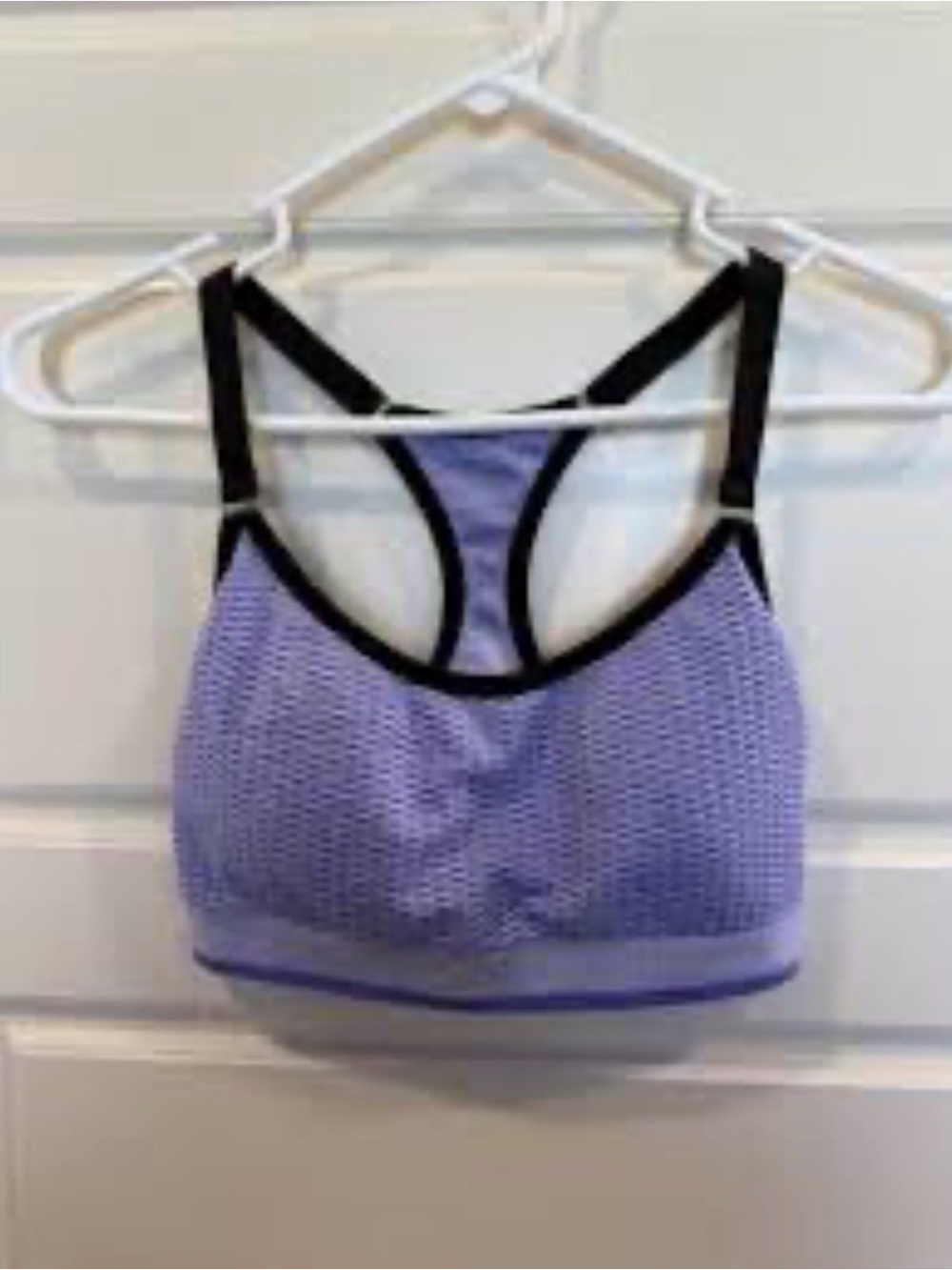 Victoria's Secret Lavender Racerback Sports Bra with Black Trim size small